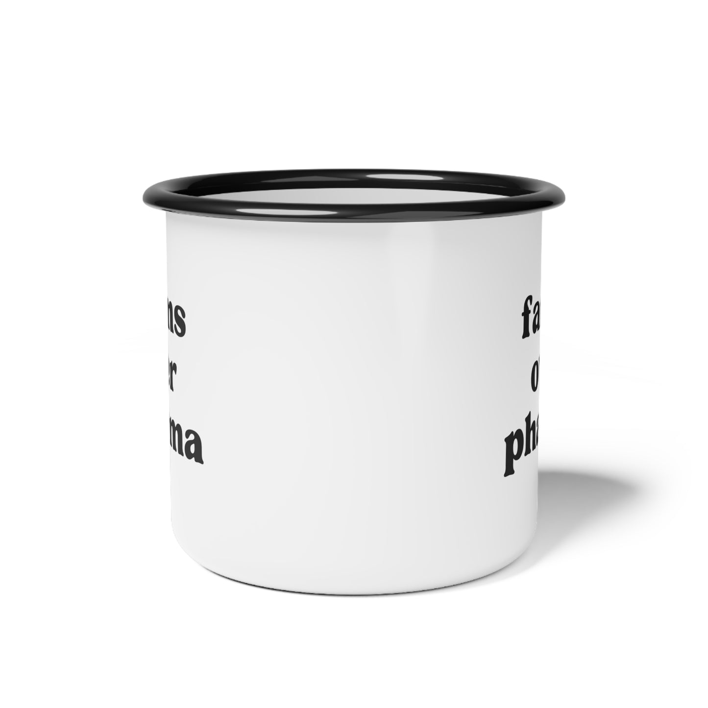 Farms Over Pharma Enamel Mug