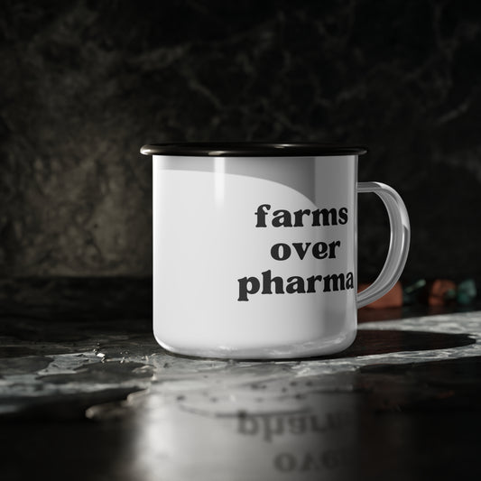 Farms Over Pharma Enamel Mug
