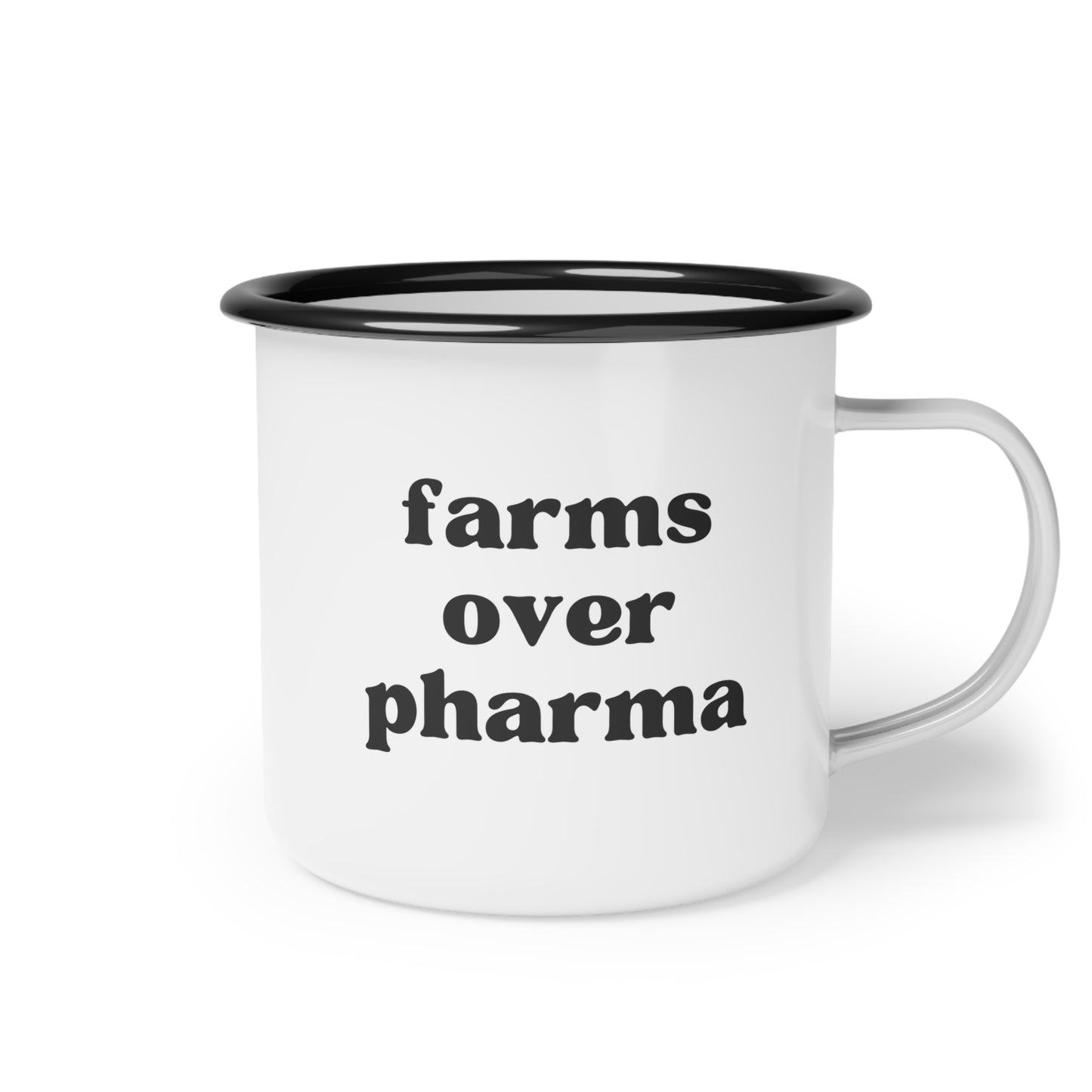 Farms Over Pharma Enamel Mug