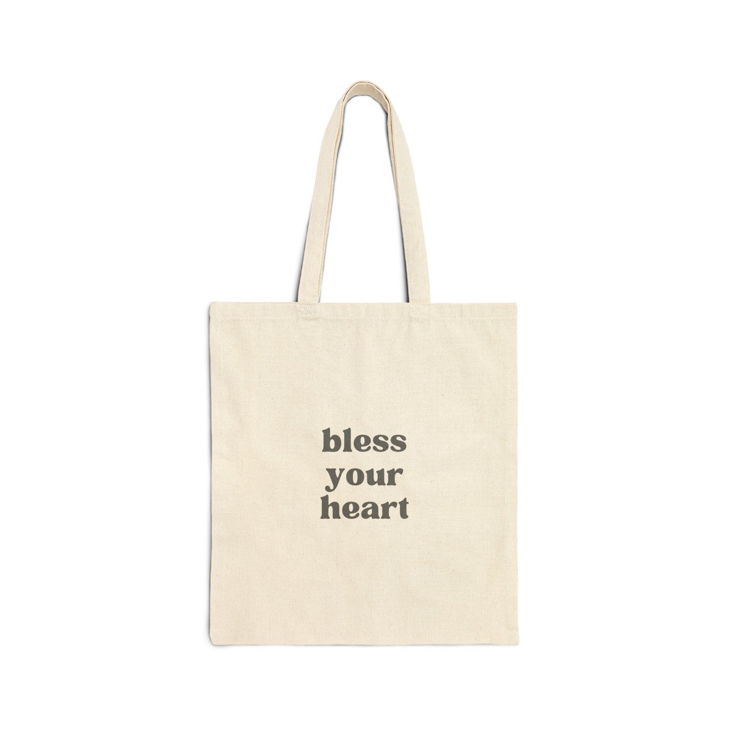 Bless Your Heart Cotton Canvas Tote Bag