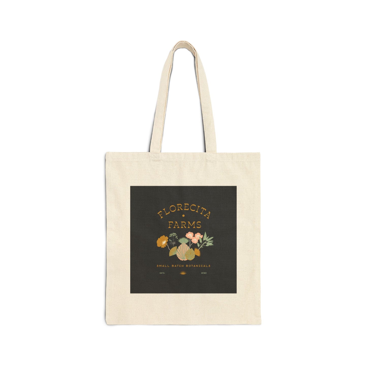 Florecita Farms Logo Cotton Canvas Tote Bag