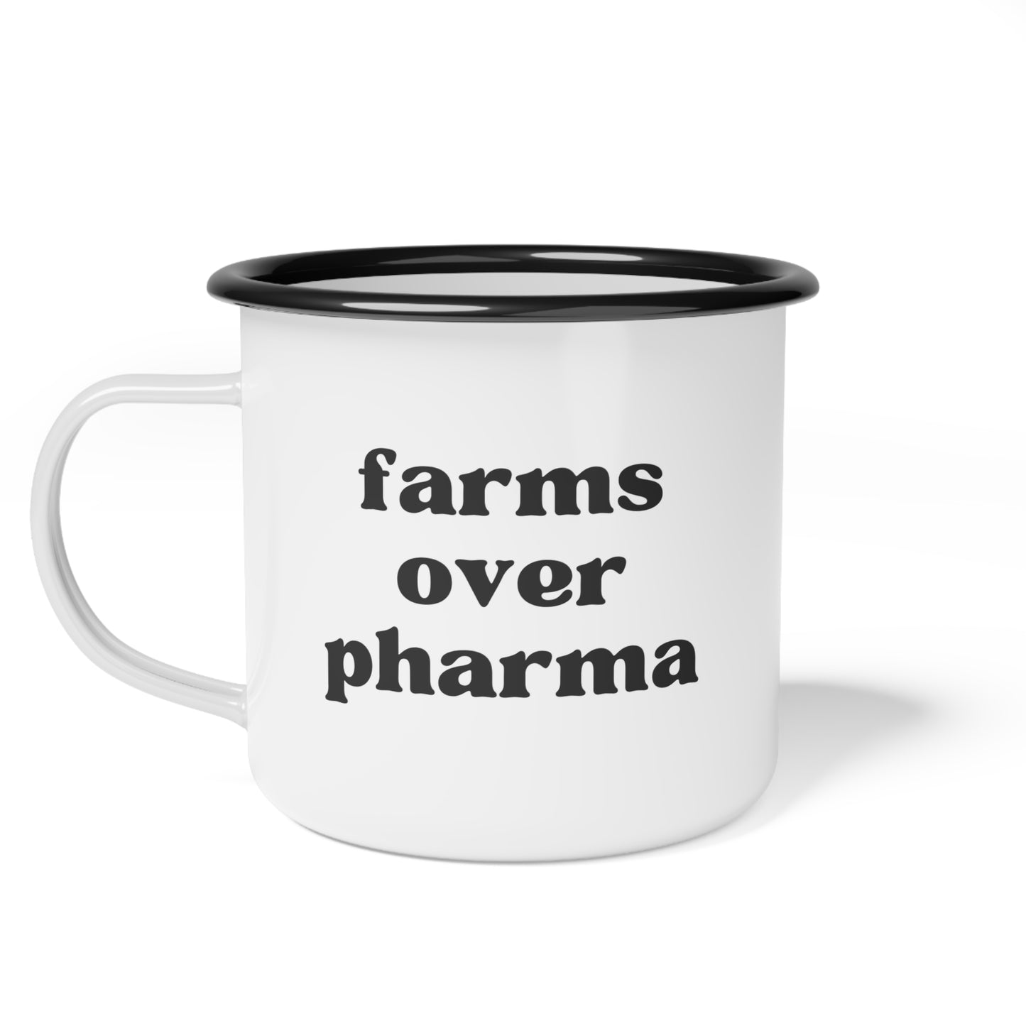 Farms Over Pharma Enamel Mug