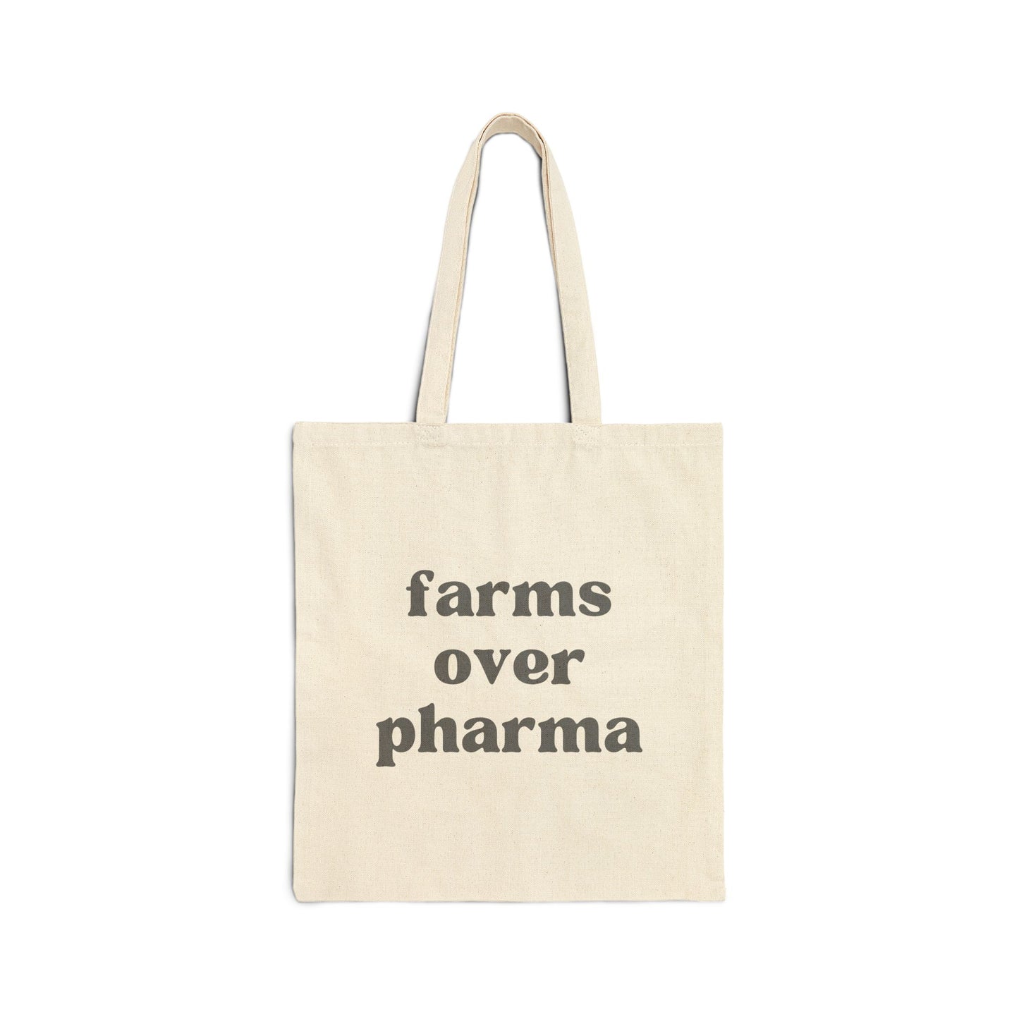 Farms Over Pharma Cotton Canvas Tote Bag