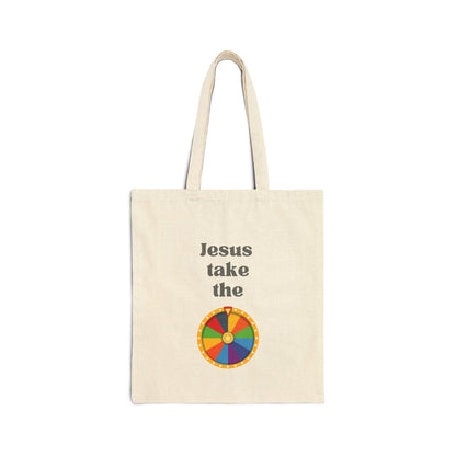 Jesus Take The Wheel Cotton Canvas Tote Bag