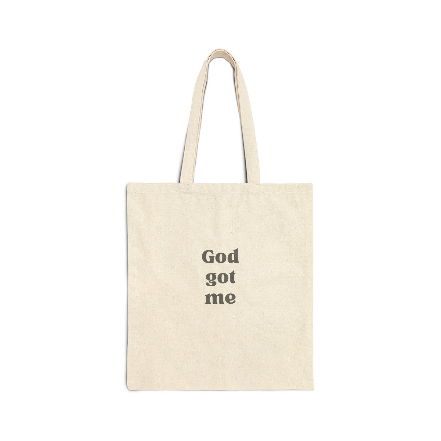 God Got Me Cotton Canvas Tote Bag