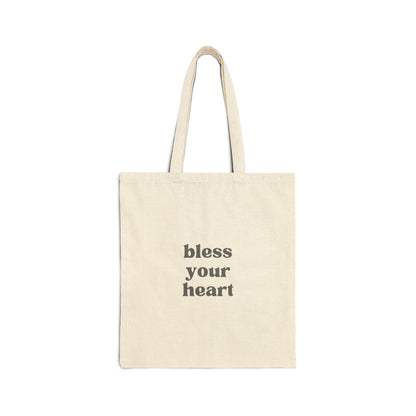 Bless Your Heart Cotton Canvas Tote Bag