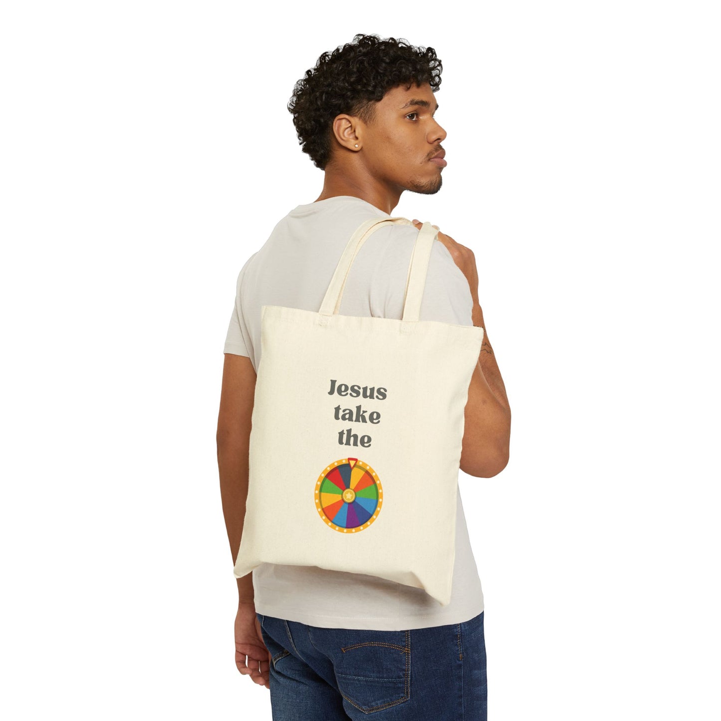 Jesus Take The Wheel Cotton Canvas Tote Bag
