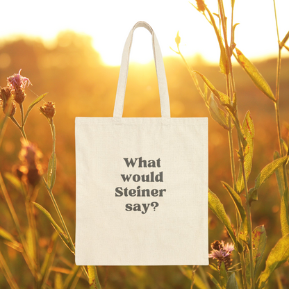 What Would Steiner Say Cotton Canvas Tote Bag